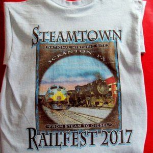 OFFICIAL STEAMTOWN NATIONAL HISTORIC SITE RAILFEST 2017 T-SHIRT